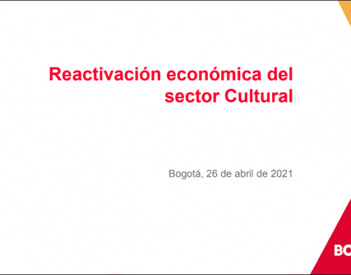 Reactivación económica del Sector Cultural